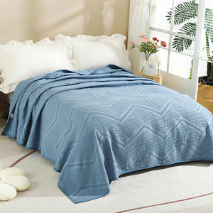 <span class=keywords><strong>Gaze</strong></span> tissée de couette de serviette gaufrée 100% coton transfrontalière pour l'été simple ou <span class=keywords><strong>double</strong></span> couverture de sieste de canapé ou couverture de bureau - Product Image 1