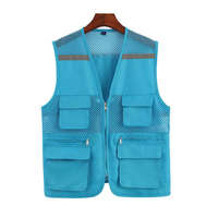 Personnalisé Multi Poches Coton Cargos Gilet De Pêche Journaliste Photographie Camping Gilet Gilet De Travail