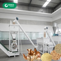 Ligne de production de granulés d'alimentation GEMCO 5 T/H, certifiée CE, assistance technique sur site