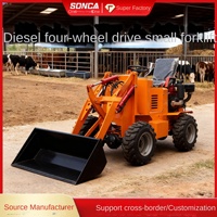 Camion chargeur agricole tout-terrain neuf à quatre roues motrices pour le nettoyage du fumier, garantie de plus de 5 ans
