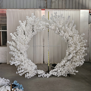 Matrimonio eventi di celebrazione oggetti di scena fiore artificiale albero decorativo del cancello del fiore a forma di cuore <span class=keywords><strong>sfondo</strong></span> di fiori per la decorazione di nozze - Product Image 2