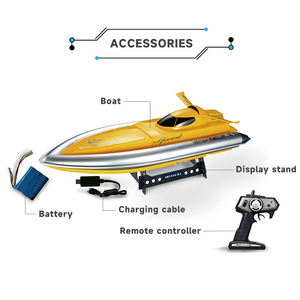 Juguetes de Lancha Rápida Recargables por USB para Niños, Lancha Rápida con Doble Remo para Piscina y Lago, Modelo de Yate Rápido con Control Remoto de 2.4ghz - Product Image 3