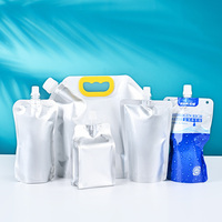 Sac souple à bec verseur en PET XuDong 250 ml, revêtement aqueux couleur CMYK pour détergent liquide, emballage en aluminium thermoscellable avec poignée