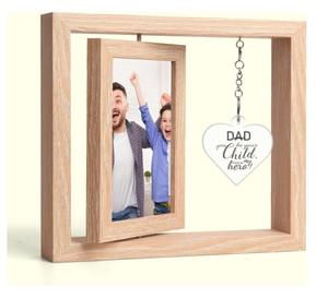 Cadeaux <span class=keywords><strong>de</strong></span> <span class=keywords><strong>Noël</strong></span> pour <span class=keywords><strong>papa</strong></span>-<span class=keywords><strong>papa</strong></span> cadre <span class=keywords><strong>photo</strong></span> Double face affichage 4x6 <span class=keywords><strong>photo</strong></span> avec pendentif coeur chaud pour cadeaux d'anniversaire père - Product Image 1