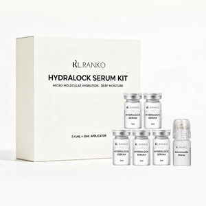 Kit <span class=keywords><strong>de</strong></span> sérum à <span class=keywords><strong>l</strong></span>'acide hyaluronique personnalisé OEM ODM, micro-infusion, hydratation 3D, anti-âge, éclaircissant, solution hydratante, marque privée - Product Image 1