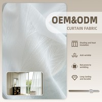 ColorsTex OEM/ODM Tissu de rideau en voile brodé 100 % polyester de haute qualité, respirant et léger, en rouleau pour la maison et l'hôtel