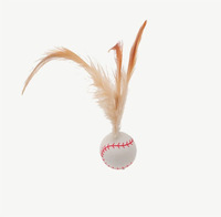 Jouets pour chats Balle en caoutchouc Boules interactives Plume Auto-divertissement Fournitures pour animaux de compagnie Balle élastique roulante Jouets pour chats
