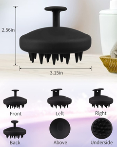 Inthetrend Custom Logo Waterproof Handheld Manumotive Hair Scalp Massager Silicone Head Washer <b>Brush</b> <b>Detangling</b> Shampoo Scrubber - Product Image 3