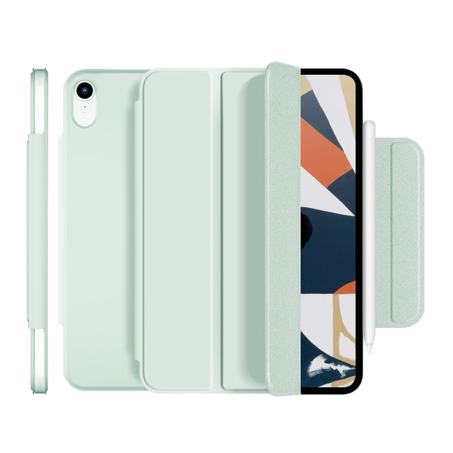 Tri-fold Cover Magnetic Case With Buckle Smart Folio Case for iPad Mini 6