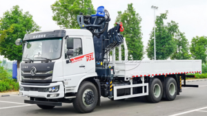 รถบรรทุกตงเฟิง 6x4 ติดเครนไฮดรอลิก 10 ตัน สำหรับยกสินค้า - Product Image 4