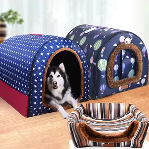Stars Pattern Luxury Dog Bed Stars Soft Dual-proposes Animal Dog Nest House Large Pet Bed Cat Dog House