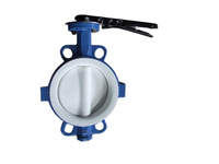 Vanne papillon manuelle à levier en acier inoxydable PN16 DN50-DN600 avec siège en PTFE