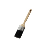 Meilleure vente DIY Grade Angle pinceau ensemble poils naturels manche en bois métallique virole OEM personnalisable pour la peinture murale