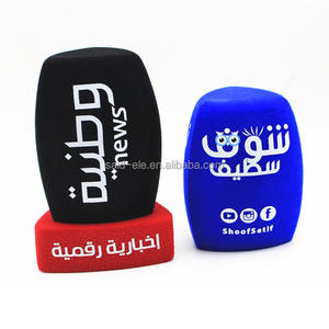 Microphone de radio pour Youtubers avec pare-vent et logo personnalisé imprimé pour chaînes <span class=keywords><strong>TV</strong></span> et musique audio - Product Image 1