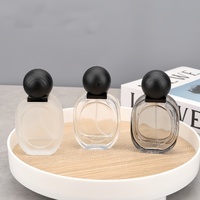 Flacon pulvérisateur de parfum en verre 50ml/100ml, personnalisable, finition bronzage givré, impression sérigraphique, emballage cosmétique haut de gamme