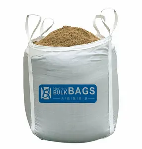 Contenitore Hesheng 1ton 1.5ton FIBC grande massa di imballaggio PP Jumbo sacchetti per la costruzione di sabbia cemento