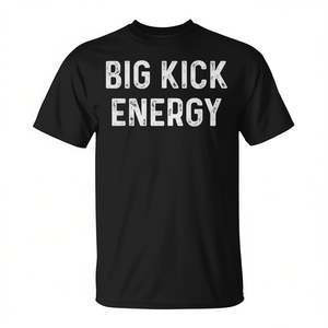 Camiseta Big Kick Energy Negra Unisex Talla Mediana para Adultos - Product Image 2