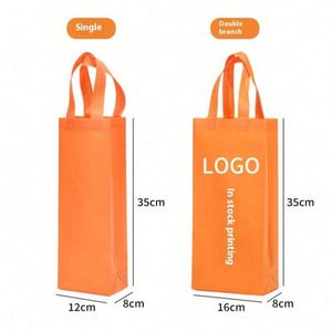 Bolsa de Embalaje para Vino, Bolsa de Mano para Botellas, No Tejida, Simple o Doble, Laminada, con Logotipo Imprimible, Ecológica - Product Image 2