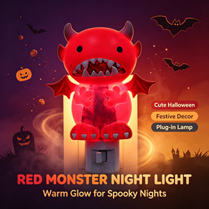 Veilleuse LED Murale Enfant Halloween Diable <span class=keywords><strong>Rouge</strong></span> Mignon 2026 Nouvelle Arrivée Décoration Luminaire Interrupteur Mural Prise de Courant Chambre d'Enfant - Product Image 3