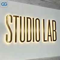 Letrero LED Retroiluminado para Barbería Moderna, Letras Acrílicas 3D, Logotipo Personalizado, Letrero Metálico Iluminado para Tiendas de Peluquería