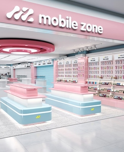 <span class=keywords><strong>Kiosque</strong></span> de vente d'accessoires de téléphonie mobile lumineux et jeune - Product Image 1