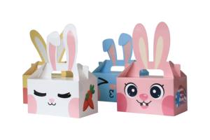 24 boîtes cadeaux en forme de <span class=keywords><strong>lapin</strong></span> de Pâques avec poignée, pour bonbons et biscuits, idéales pour décorations de fête de Pâques - Product Image 4