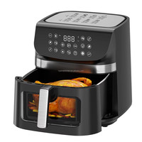 Friteuse électrique 8L en acier inoxydable sans BPA Écran tactile LCD Affichage numérique moderne pour usage domestique en extérieur
