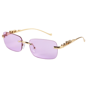 نظارات عصرية جديدة للنساء والرجال نظارات مستقيمة بدون إطار نظارات شمسية مربعة بدون إطار عتيقة ظلال - Product Image 4