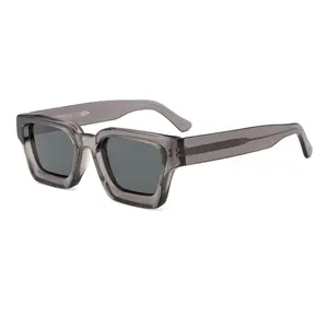 批发方形厚实眼镜太阳镜型号Uv400男士2024新款女士太阳镜超大厚框