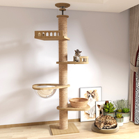 OEM ODM Arbre à chat Meubles Poteau à gratter Cadre d'escalade pour chat avec capsule spatiale