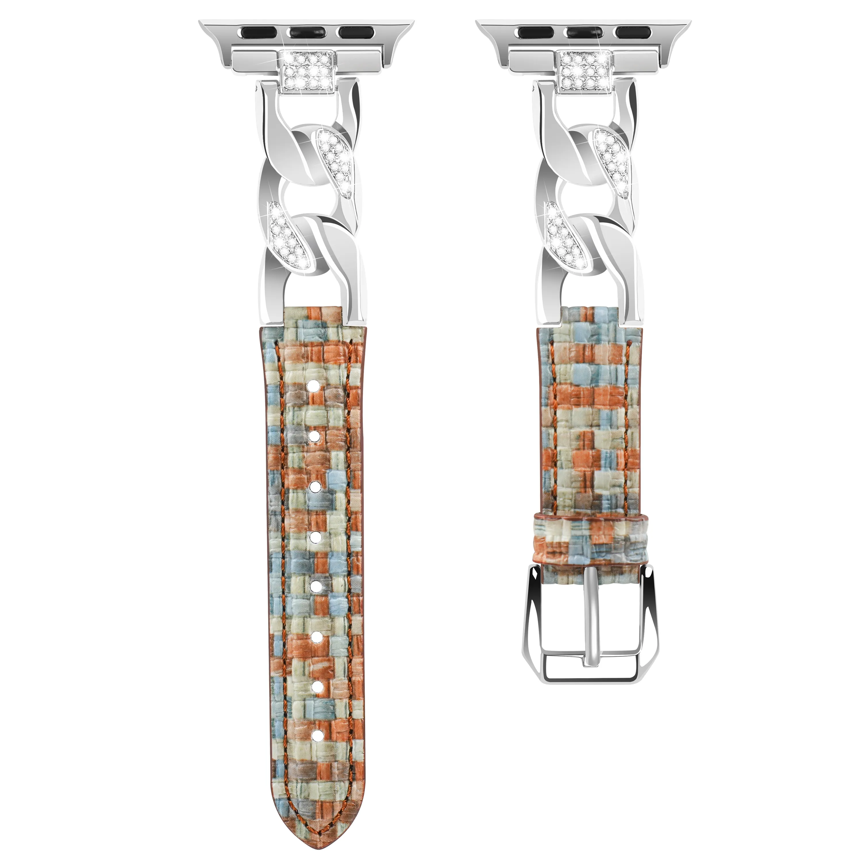 Luxus-Strick design für Apple-Uhren armbänder Uhren armband aus Leder material für Uhren serie 8 7 6 5 49mm 40mm 38mm 41 45m Armband