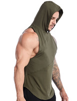 Débardeur d'entraînement à capuche pour homme, t-shirt de musculation sans manches pour homme, musculation, musculation