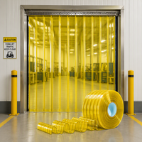 Rideau de porte en PVC transparent anti-poussière et anti-insectes pour entrée industrielle