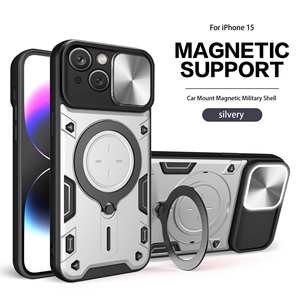 Scivolo antiurto presta magnetico rigido TPU PC armatura custodia posteriore per <span class=keywords><strong>Iphone</strong></span> 16 15 Pro 14 Plus 16e - Product Image 2