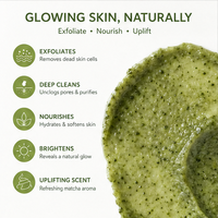 Gommage corporel au matcha OEM avec aloe vera, sel de la mer Morte, cellules souches, nourrissant, blanchissant, exfoliant, hydratant, nettoyage en profondeur