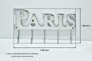 Best QualityParis Metal <b>Key</b> Holder <b>Wall</b> <b>Hook</b> Decorative Aluminum <b>Keys</b> Organizer Entryway <b>Wall</b> Mounted <b>Hook</b> Rack from India - Product Image 3