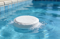 Comprimés de chlore 90% TCCA pour piscine – Produits chimiques de stérilisation – Comprimés de trichlorée à libération prolongée – Outil et accessoire
