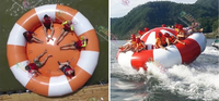 Nouveau design, bateau banane gonflable Aquawater 10 places, bateau banane volant gonflable, poisson volant gonflable, tube de ski nautique tractable