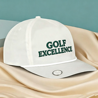 Gorras de Golf Personalizadas con Logotipo Bordado, 5 Paneles, de Nailon Resistente al Agua, con Soporte para Tees e Imán para Marcador de Pelota