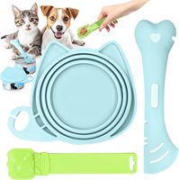Portable chat bande mangeoire bols multifonctionnel liquable humide chat traiter distributeur coloré chat barre