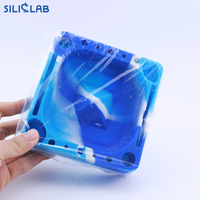Outil de collecte de fesses de suie sans fumée Accessoires pour fumeurs Cendriers carrés multifonctionnels en silicone Cendrier de poche