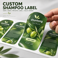 Étiquette de bouteille de shampoing, impression couleur intégrale, brillante, autocollante, emballage cosmétique, étiquette OEM