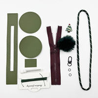 Kit de fabrication de sac à main en cuir DIY, kit de fabrication de sacs à main pour maman, mini porte-monnaie en cuir DIY pour cadeau d'anniversaire, de mariage ou de fiançailles