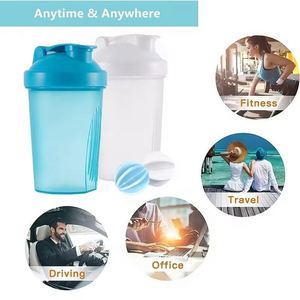 แก้วกีฬาพิมพ์โลโก้ 400 มล. ปราศจากสาร BPA ป้องกันการรั่วซึม ขวดเชคโปรตีน - Product Image 4
