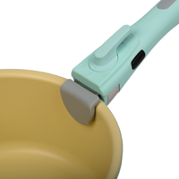 Poignée amovible en bakélite pour ustensiles de cuisine, forme ergonomique et pratique