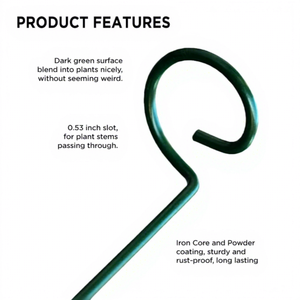 Supports d'orchidées courbés verts avec clips pour le maintien des fleurs - Product Image 3
