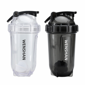 Shaker Bottle Clear Protein Shaker <strong>Cup</strong> with Mixing Ball Leak-Proof Extra-Durable Gym Bottle <strong>for</strong> <strong>Work</strong> Out - Product Image 1