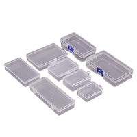 Vente en gros boîte d'emballage personnalisée boîte transparente transparente en plastique dur imprimé pp à charnière avec couvercle simple mini