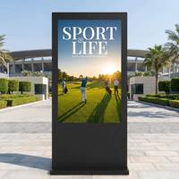 IP65 Outdoor Interactive Touch Screen Kiosk 3000 Nits Sunlight Readable AI Digital Human Android Windows DOOH Signage Totem