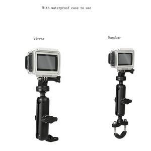 Support métallique 1/4 pour caméras d'action Go-Pro Hero8/7/6/5/4/3+ Support de caméra pour moto, vélo, guidon, rétroviseur, bureau - Product Image 6